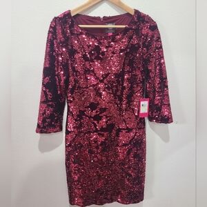 NWT Vince Camuto sequin and velvet dress size 4.